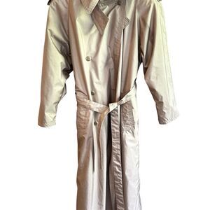 Outbrook‎ Women's Trench Coat Size 10 Beige Belted Long Raincoat